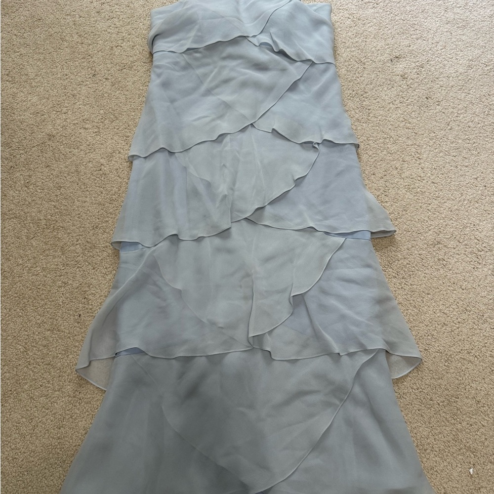 Elegant Layered Dress in Soft Blue